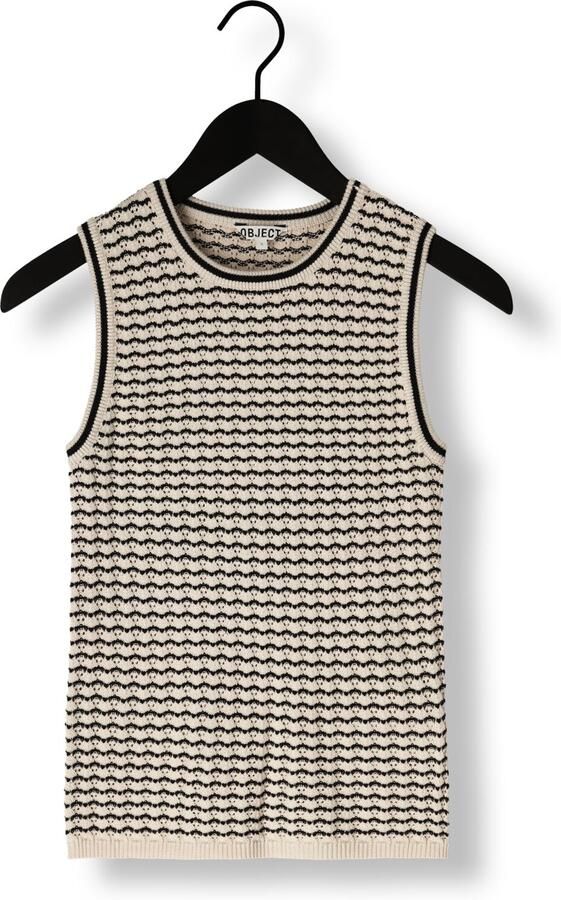 OBJECT Dames Tops & T-shirts Objester Re Pattern Tank Top Div Gebroken Wit - Foto 4