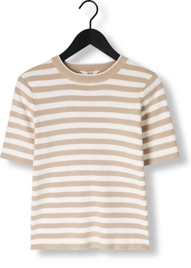 OBJECT Dames Tops & T-shirts Objester S s New Knit Pullover Wit