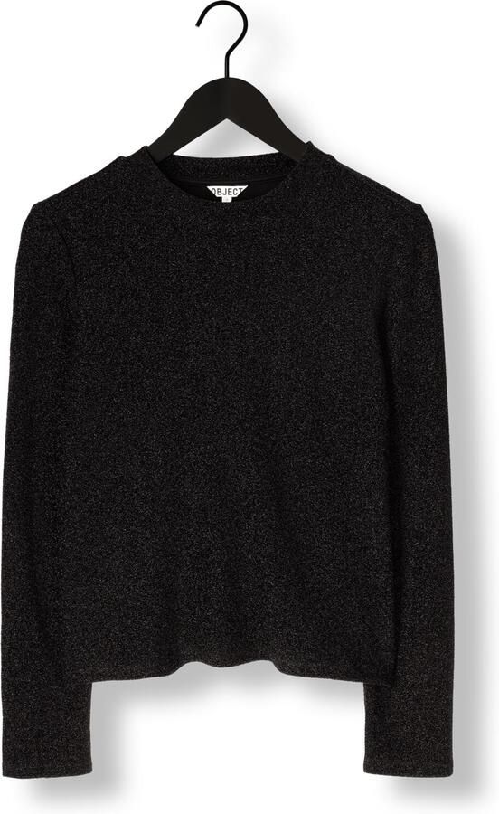 OBJECT Dames Tops & T-shirts Objfilipa L s Lo Top 141 Div Zwart - Foto 3