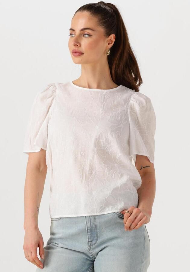 OBJECT Dames Tops & T-shirts Objilly S s Re O-neck Top 138 Wit - Foto 4