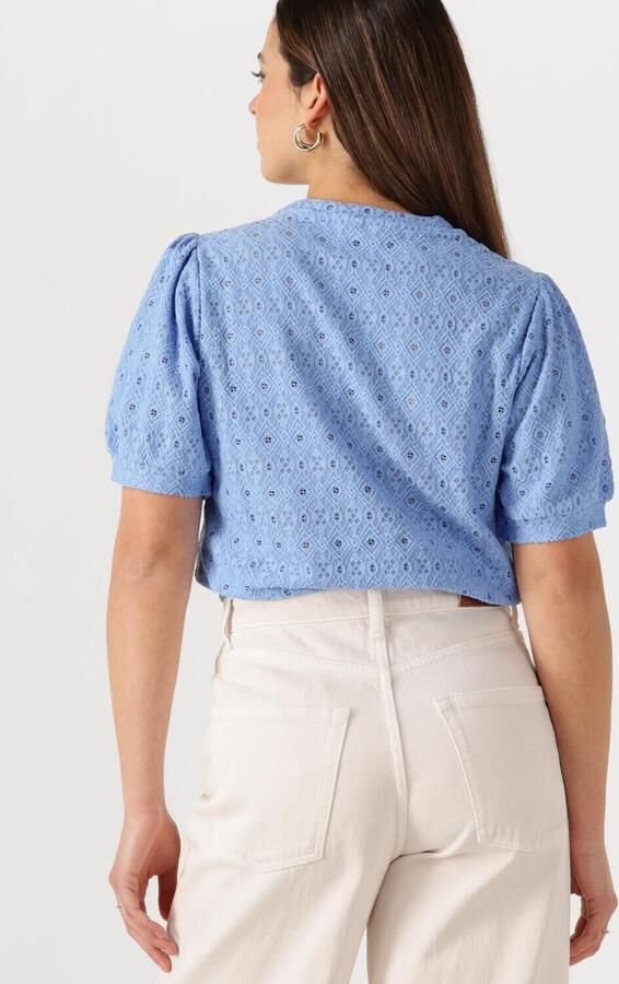 OBJECT Dames Tops & T-shirts Objlaila S s Re Top Blauw - Foto 3