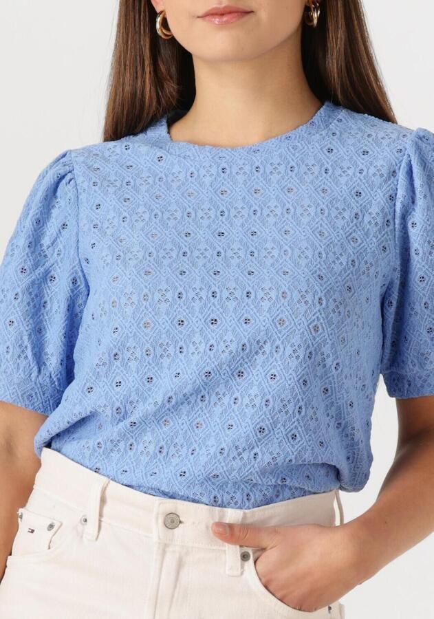 OBJECT Dames Tops & T-shirts Objlaila S s Re Top Blauw - Foto 2