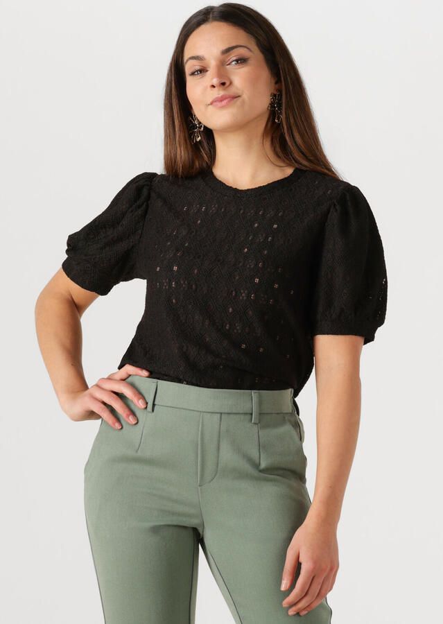 OBJECT Dames Tops & T-shirts Objlaila S s Re Top Zwart - Foto 4