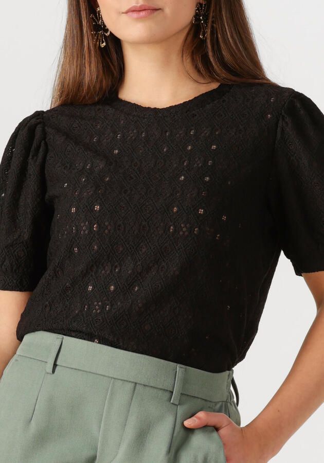 OBJECT Dames Tops & T-shirts Objlaila S s Re Top Zwart - Foto 2