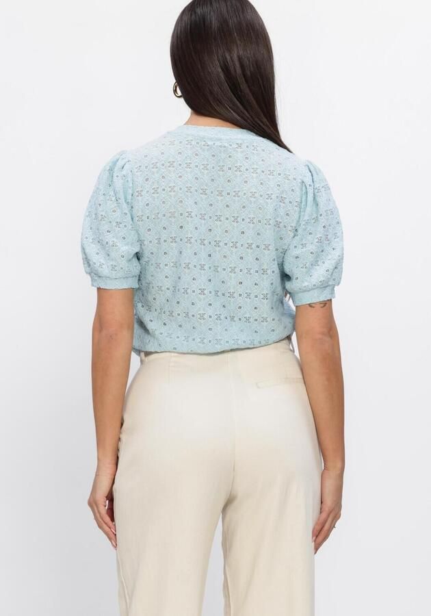OBJECT Dames Tops & T-shirts Objlaila S s Re Top10 Lichtblauw - Foto 3