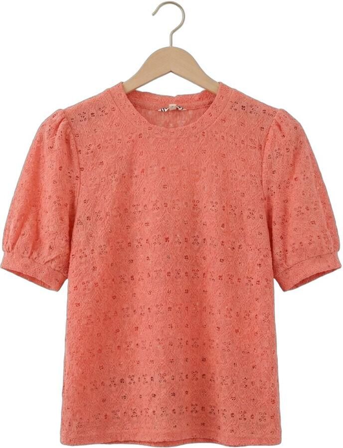 OBJECT Dames Tops & T-shirts Objlaila S s Re Top10 Perzik - Foto 2
