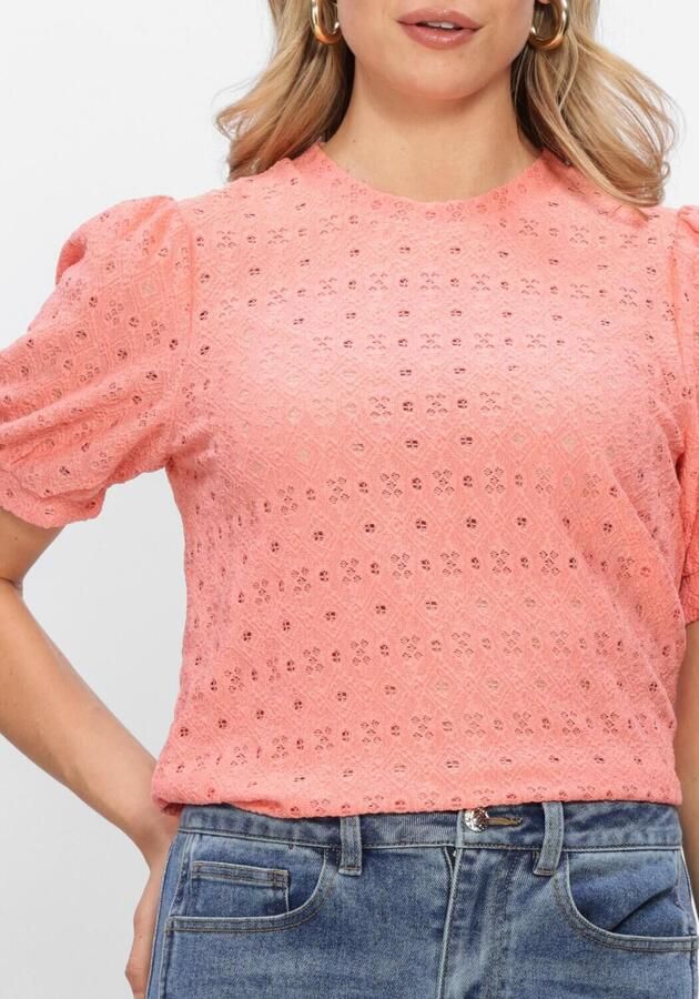 OBJECT Dames Tops & T-shirts Objlaila S s Re Top10 Perzik - Foto 4