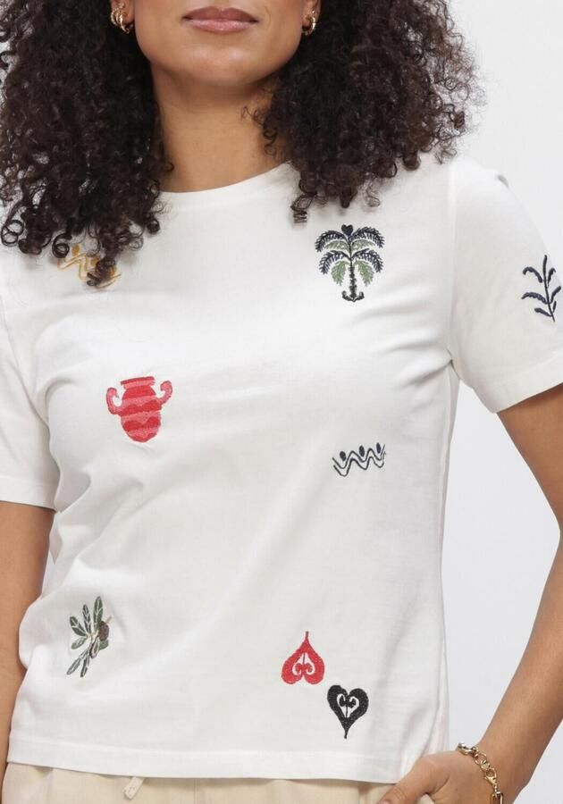 OBJECT Dames Tops & T-shirts Objlunai 2 4 Lo T-shirt Gebroken Wit - Foto 4