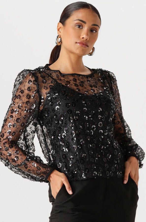 OBJECT Dames Tops & T-shirts Objmaisy L s Re Top Zwart - Foto 4