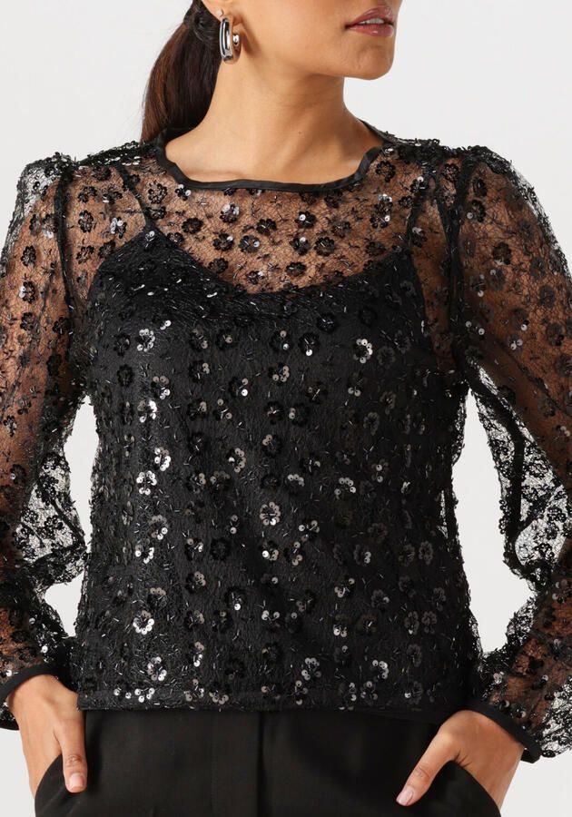 OBJECT Dames Tops & T-shirts Objmaisy L s Re Top Zwart - Foto 3