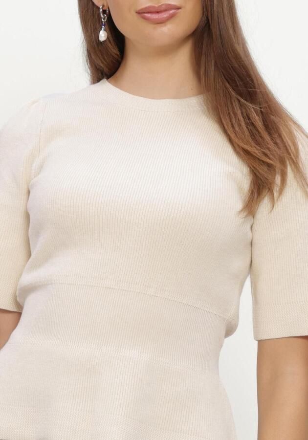 OBJECT Dames Tops & T-shirts Objmirka Andri S s Re Knit Pullover 147 Creme - Foto 4