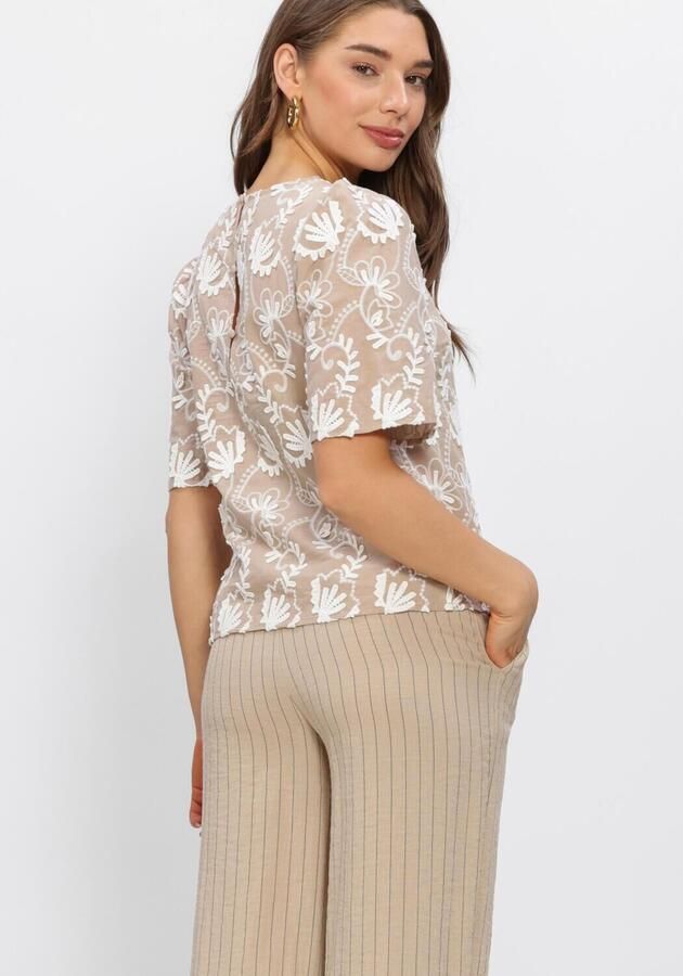 OBJECT Dames Tops & T-shirts Objmya 2 4 Re Top Beige - Foto 3