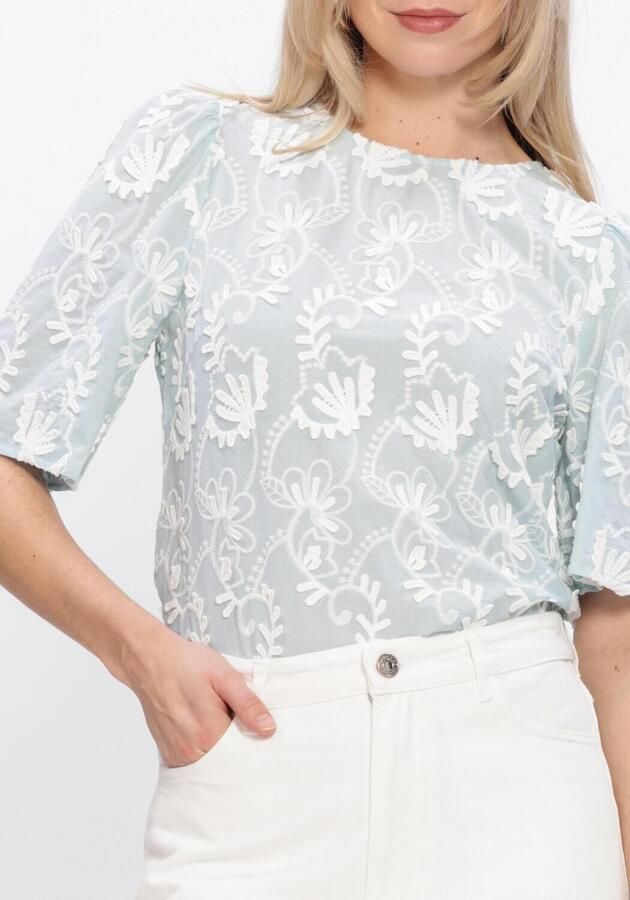 OBJECT Dames Tops & T-shirts Objmya 2 4 Re Top Lichtblauw - Foto 4