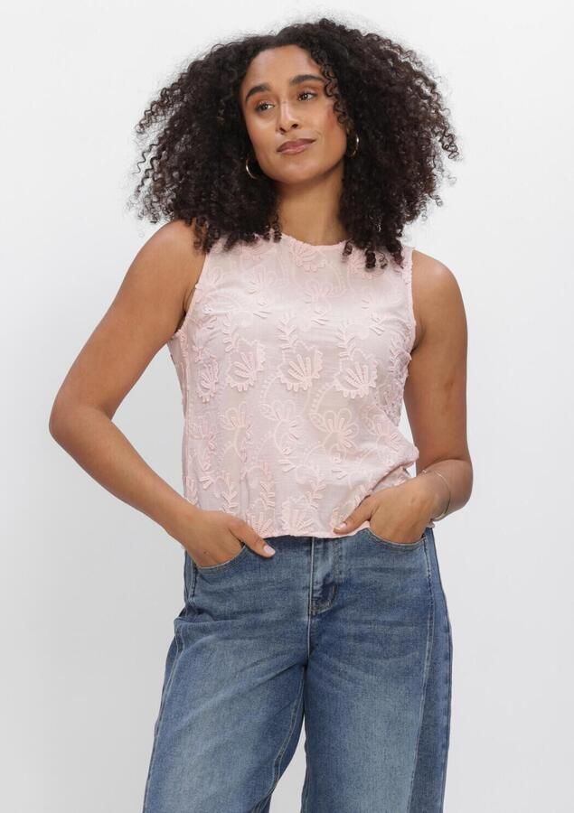 OBJECT Dames Tops & T-shirts Objmya S l Re O-neck Top Lichtroze