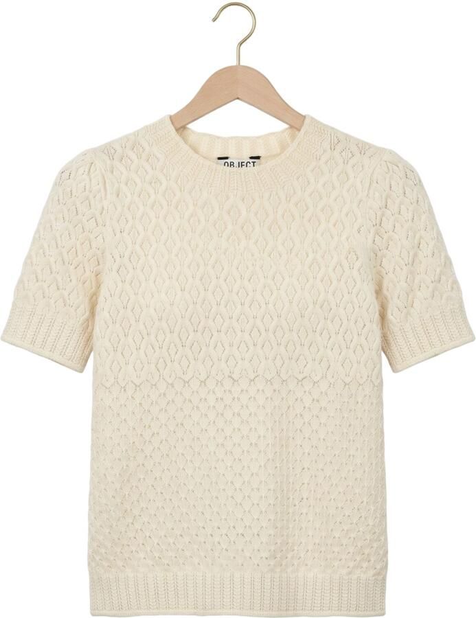 OBJECT Dames Tops & T-shirts Objnoa S s Re Knit Pullover Ecru - Foto 2