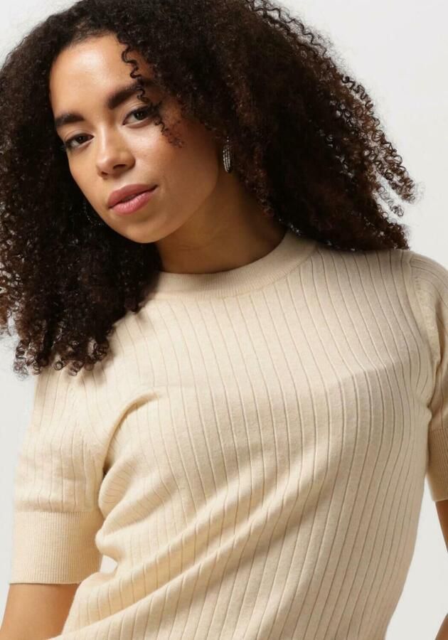 Object Gebreid shirt in zandkleur met structuurmotief model 'Noelle' - Foto 3