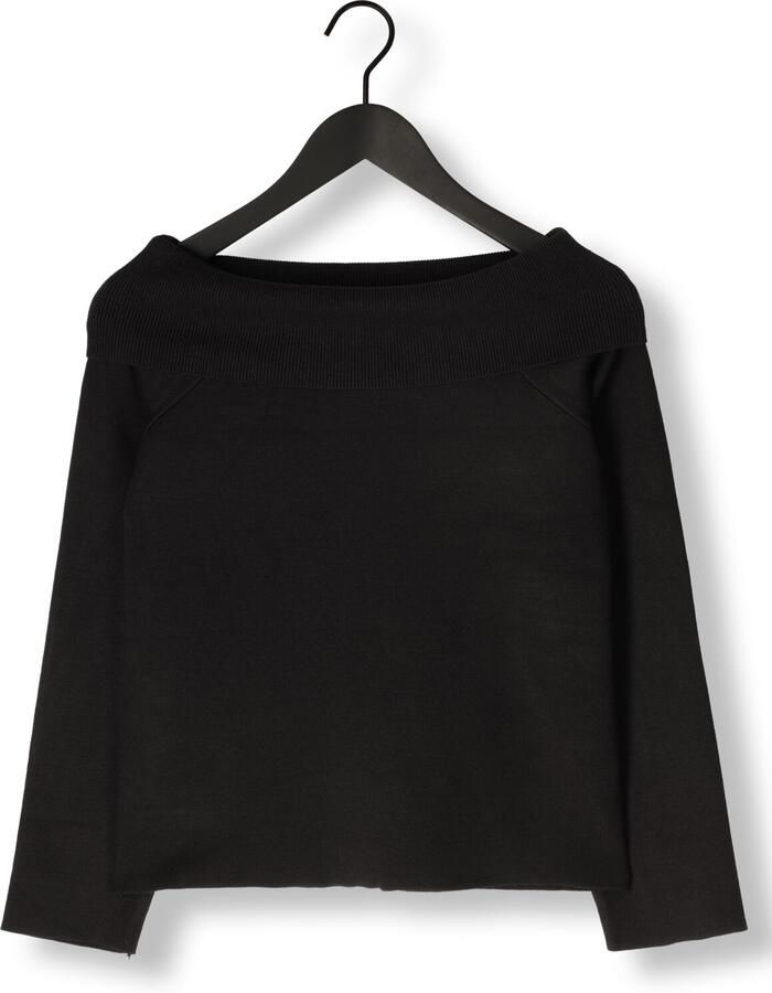 OBJECT Dames Tops & T-shirts Objreynard L s Re Off Shoulder Knit Zwart