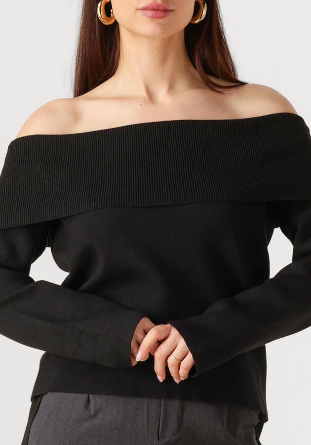OBJECT Dames Tops & T-shirts Objreynard L s Re Off Shoulder Knit Zwart - Foto 2