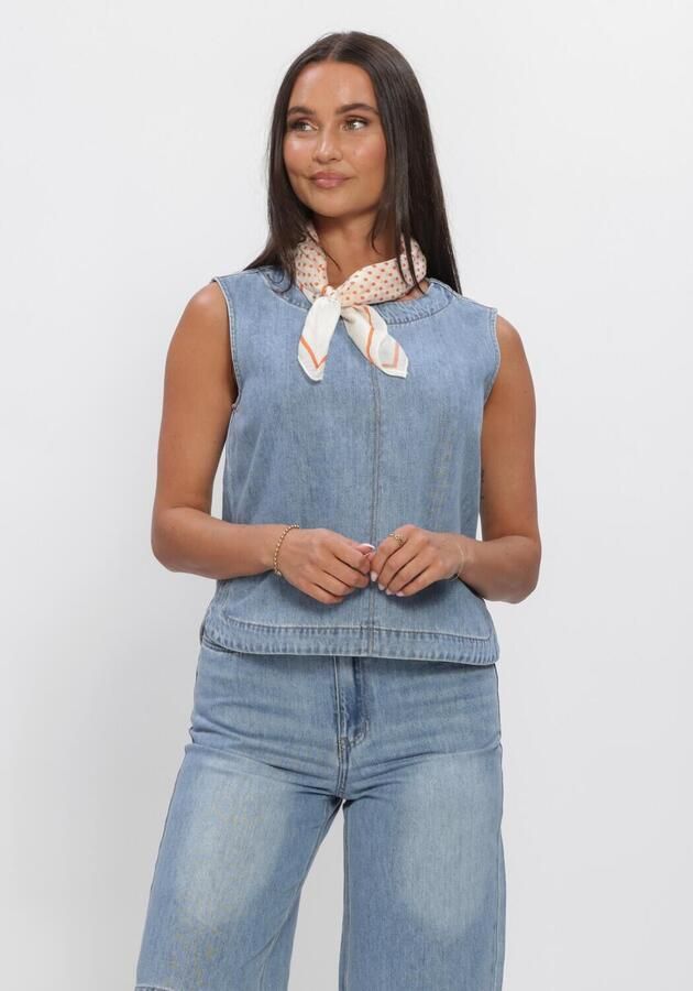 OBJECT Dames Tops & T-shirts Objrosie S l Lo Denim Top Lichtblauw