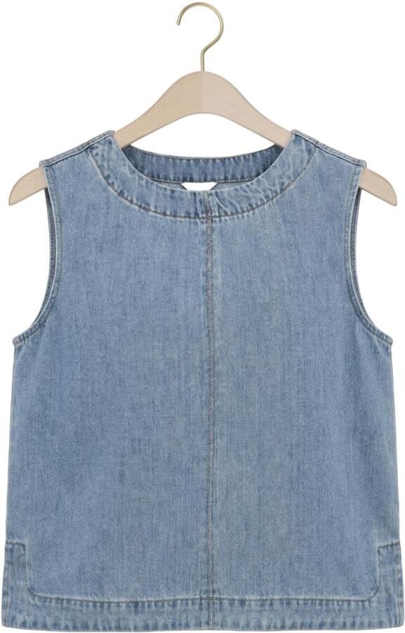 OBJECT Dames Tops & T-shirts Objrosie S l Lo Denim Top Lichtblauw - Foto 4