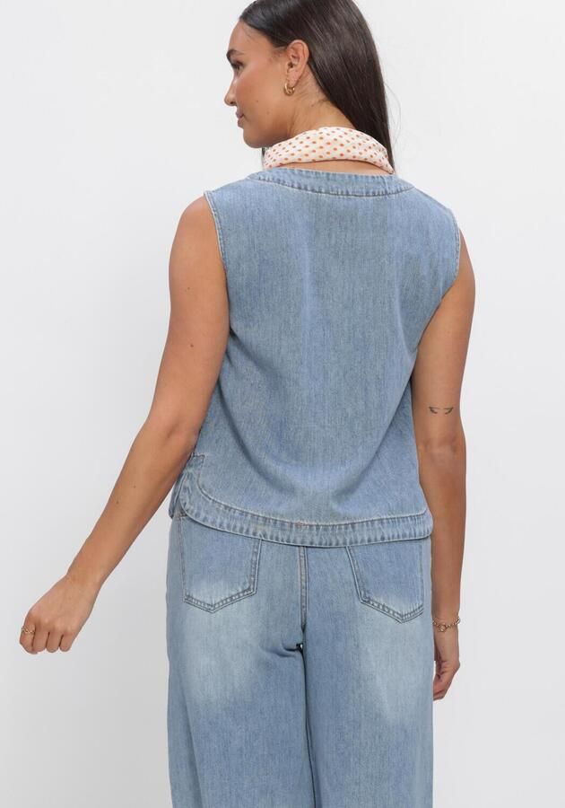 OBJECT Dames Tops & T-shirts Objrosie S l Lo Denim Top Lichtblauw - Foto 2