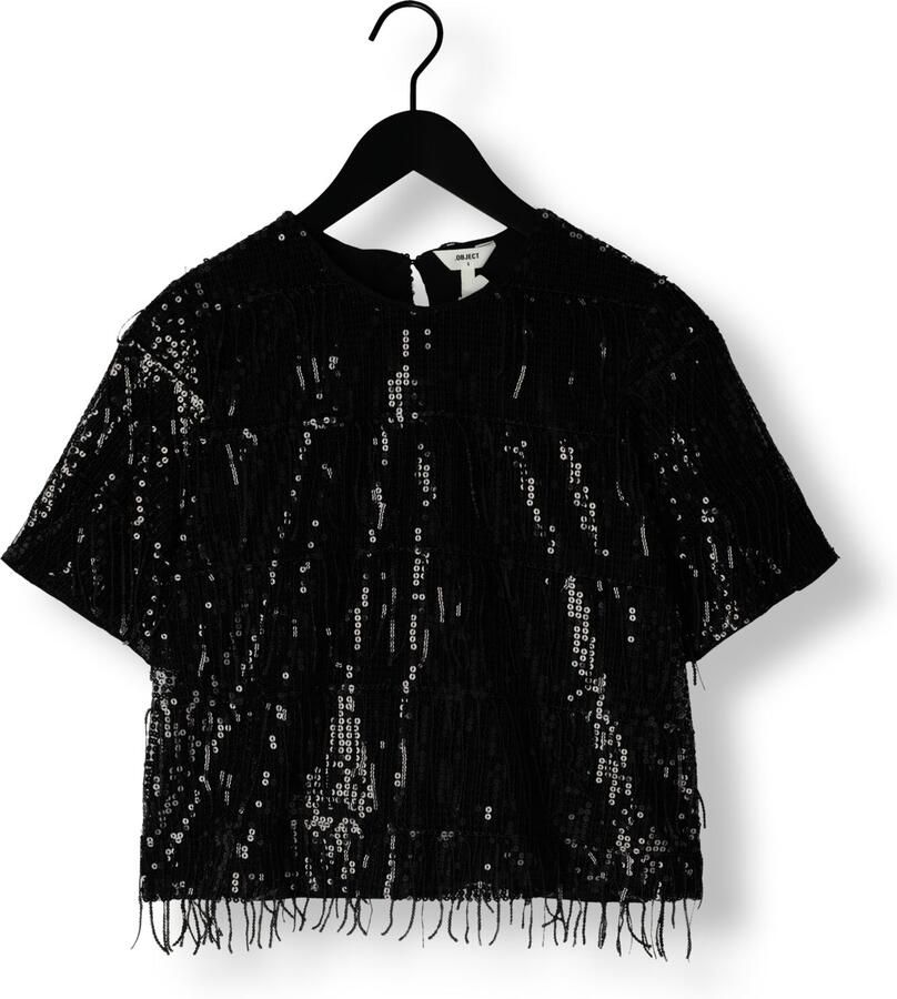 OBJECT Dames Tops & T-shirts Objtella Re S s Top 136 Zwart