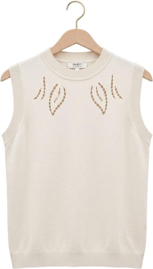 OBJECT Dames Tops & T-shirts Objyuki S l Re Knit Top 145 Nd Creme - Foto 4