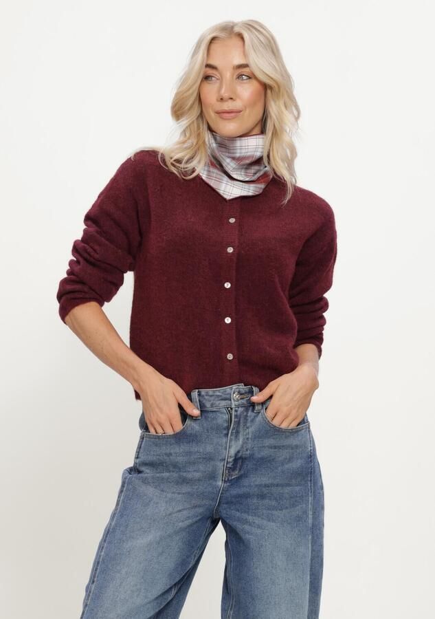 OBJECT Dames Truien & Vesten Objagate L s Re Knit Cardigan Noos Bordeaux