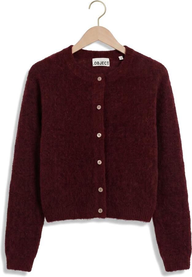 OBJECT Dames Truien & Vesten Objagate L s Re Knit Cardigan Noos Bordeaux - Foto 4