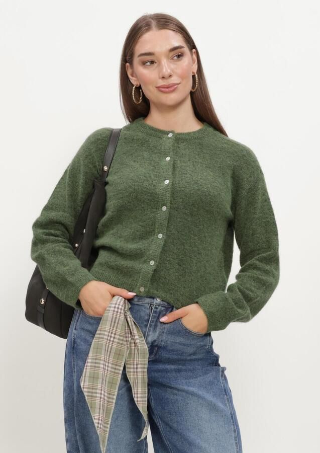 OBJECT Dames Truien & Vesten Objagate L s Re Knit Cardigan Noos Groen