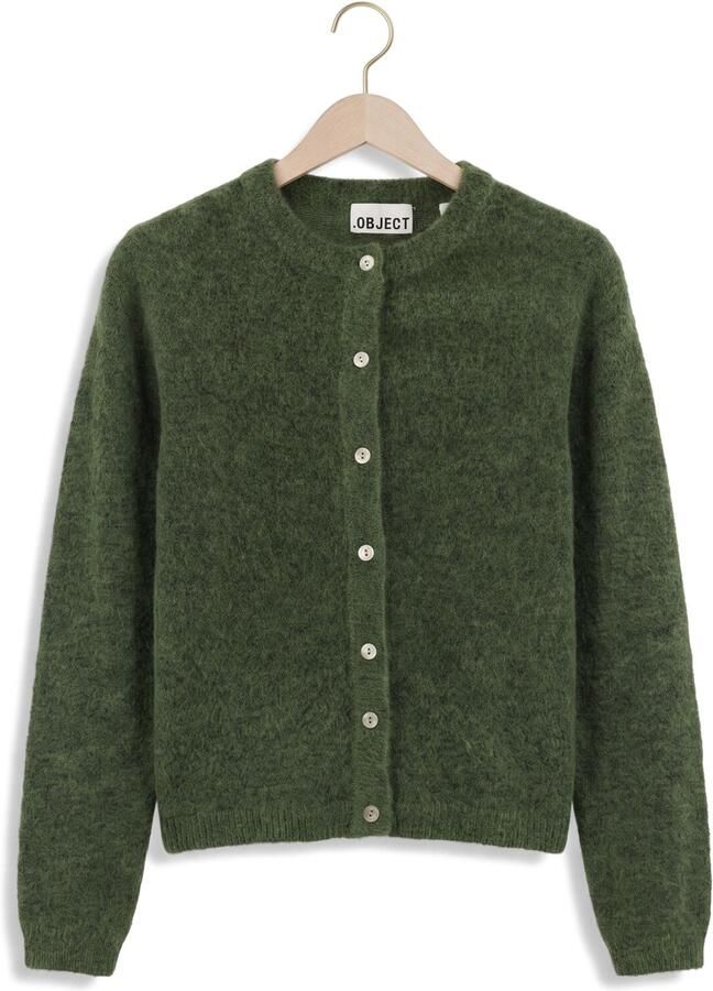 OBJECT Dames Truien & Vesten Objagate L s Re Knit Cardigan Noos Groen - Foto 2
