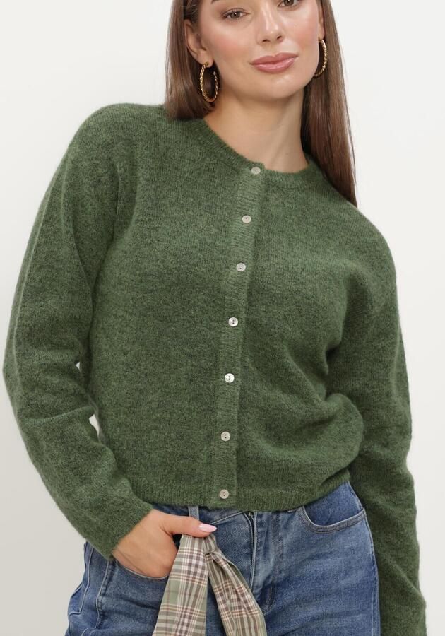 OBJECT Dames Truien & Vesten Objagate L s Re Knit Cardigan Noos Groen - Foto 4