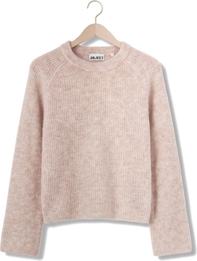 OBJECT Dames Truien & Vesten Objagate O-neck L s Knit Pullover Noos Beige - Foto 2