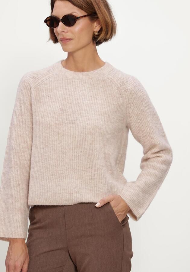 OBJECT Dames Truien & Vesten Objagate O-neck L s Knit Pullover Noos Beige - Foto 4
