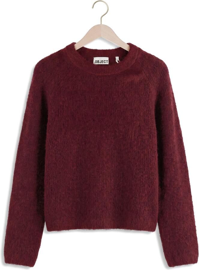 OBJECT Dames Truien & Vesten Objagate O-neck L s Knit Pullover Noos Bordeaux - Foto 2