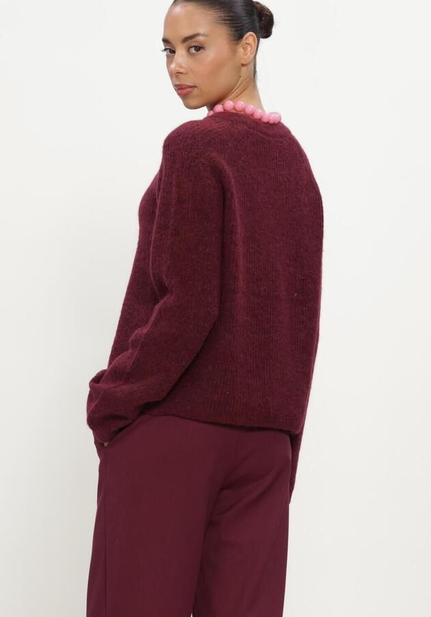 OBJECT Dames Truien & Vesten Objagate O-neck L s Knit Pullover Noos Bordeaux - Foto 3