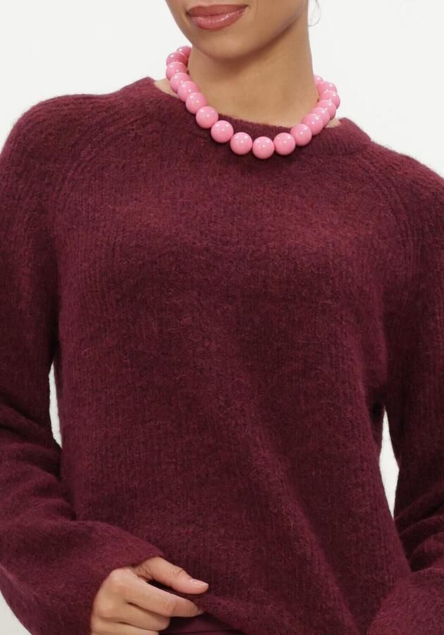 OBJECT Dames Truien & Vesten Objagate O-neck L s Knit Pullover Noos Bordeaux - Foto 4