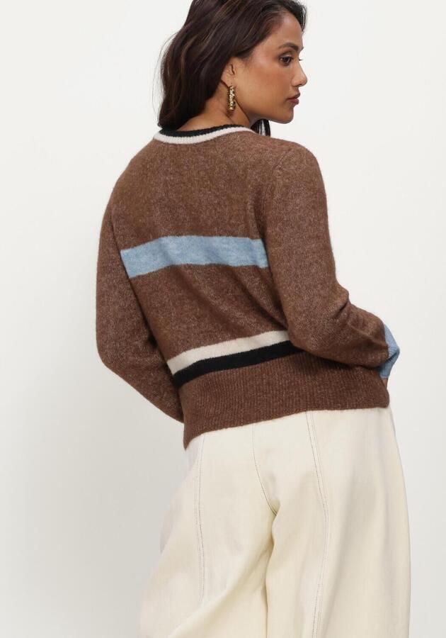 OBJECT Dames Truien & Vesten Objaggie L s Re Knit Pullover Noos Bruin - Foto 2
