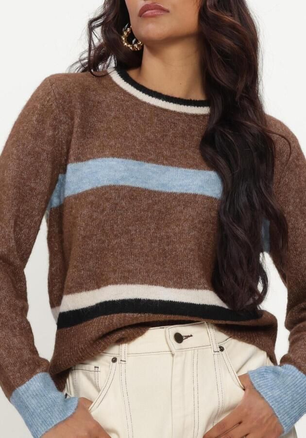 OBJECT Dames Truien & Vesten Objaggie L s Re Knit Pullover Noos Bruin - Foto 3