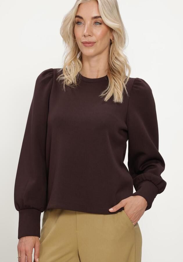 OBJECT Dames Truien & Vesten Objandrea Re L s O-neck Bruin - Foto 3