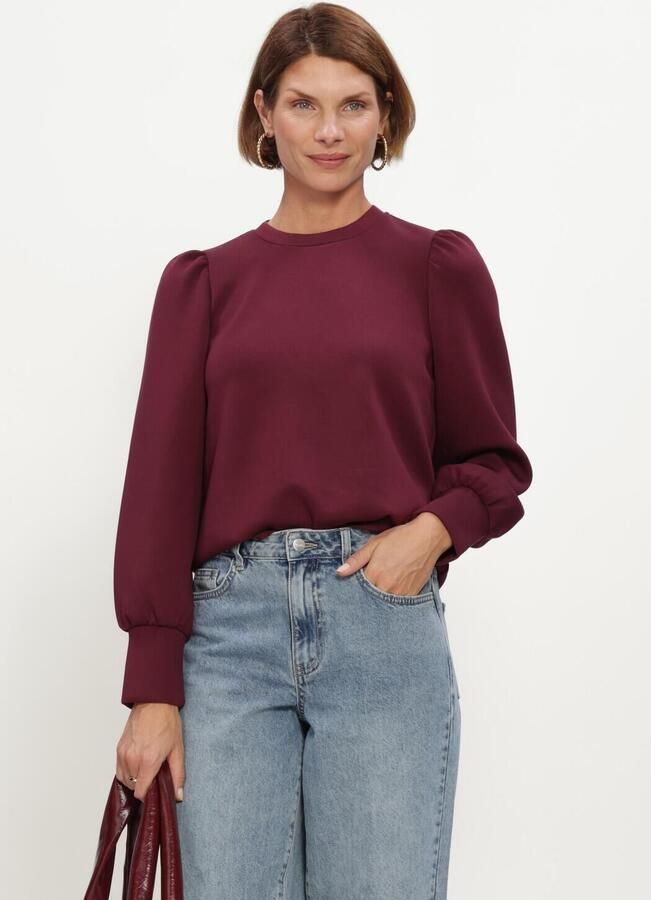 OBJECT Dames Truien & Vesten Objandrea Re L s O-neck Top Bordeaux