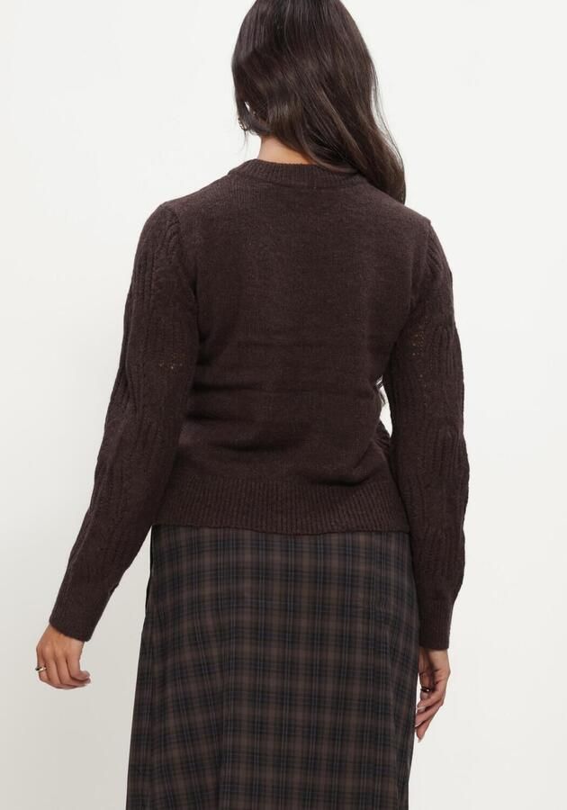 OBJECT Dames Truien & Vesten Objarona L s Re Knit Pullover Bruin - Foto 3
