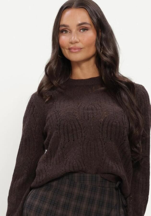 OBJECT Dames Truien & Vesten Objarona L s Re Knit Pullover Bruin - Foto 4