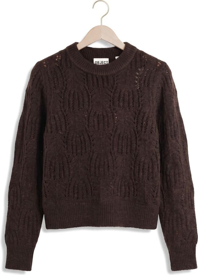 OBJECT Dames Truien & Vesten Objarona L s Re Knit Pullover Bruin - Foto 2