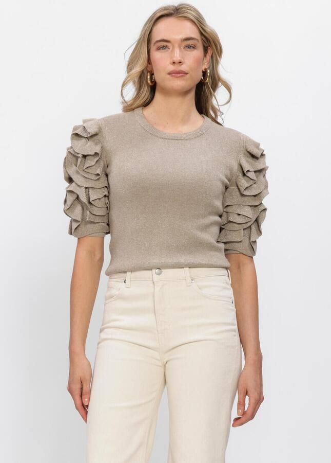 OBJECT Dames Truien & Vesten Objdiandra Knit 2 4 Re Pullover Beige