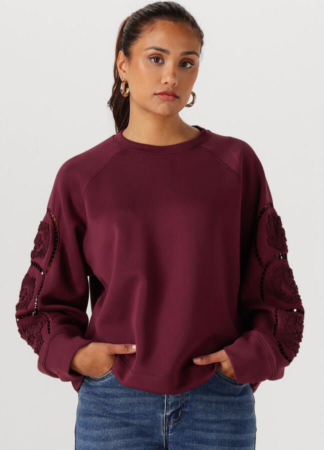 OBJECT Dames Truien & Vesten Objdorina Lo L s Sweat Top Bordeaux - Foto 4