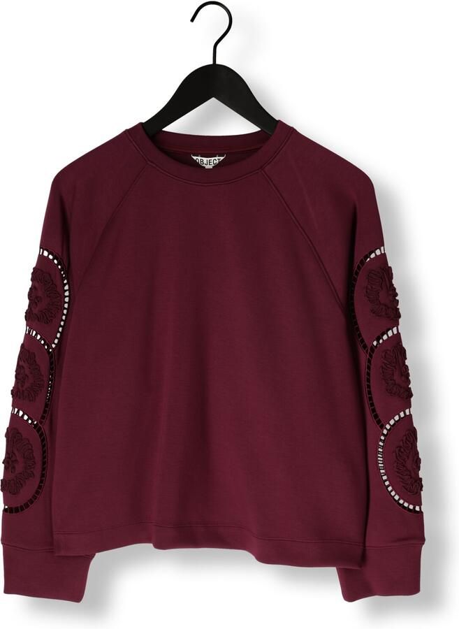OBJECT Dames Truien & Vesten Objdorina Lo L s Sweat Top Bordeaux