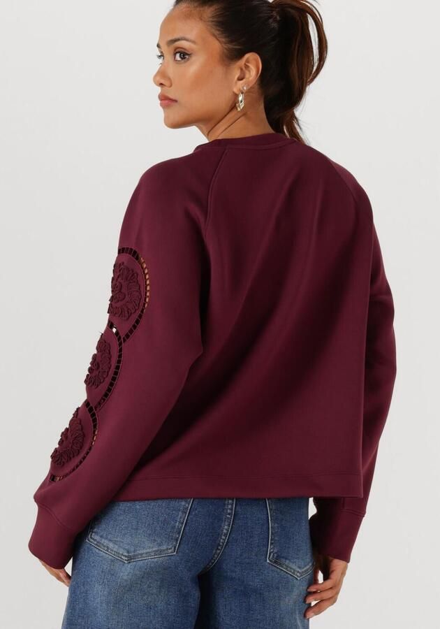 OBJECT Dames Truien & Vesten Objdorina Lo L s Sweat Top Bordeaux - Foto 2