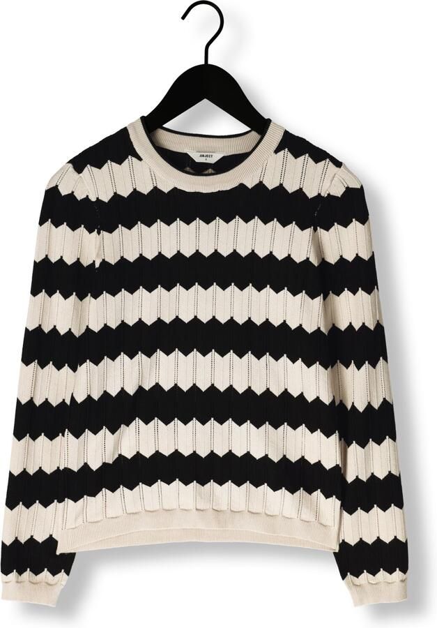 OBJECT Dames Truien & Vesten Objebba L s Re Knit Pullover Zand - Foto 3