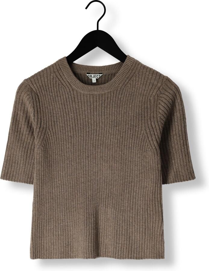 OBJECT Dames Truien & Vesten Objelva 2 4 Re O-neck Knit Bruin - Foto 2
